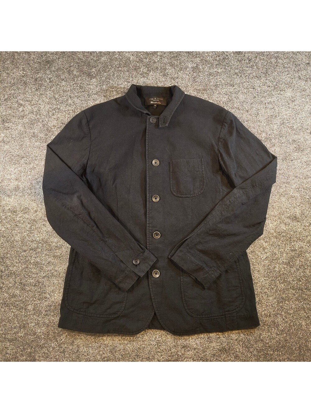 rag & bone Men’s Shirt Jacket – Size 38 Japanese Fabric Black